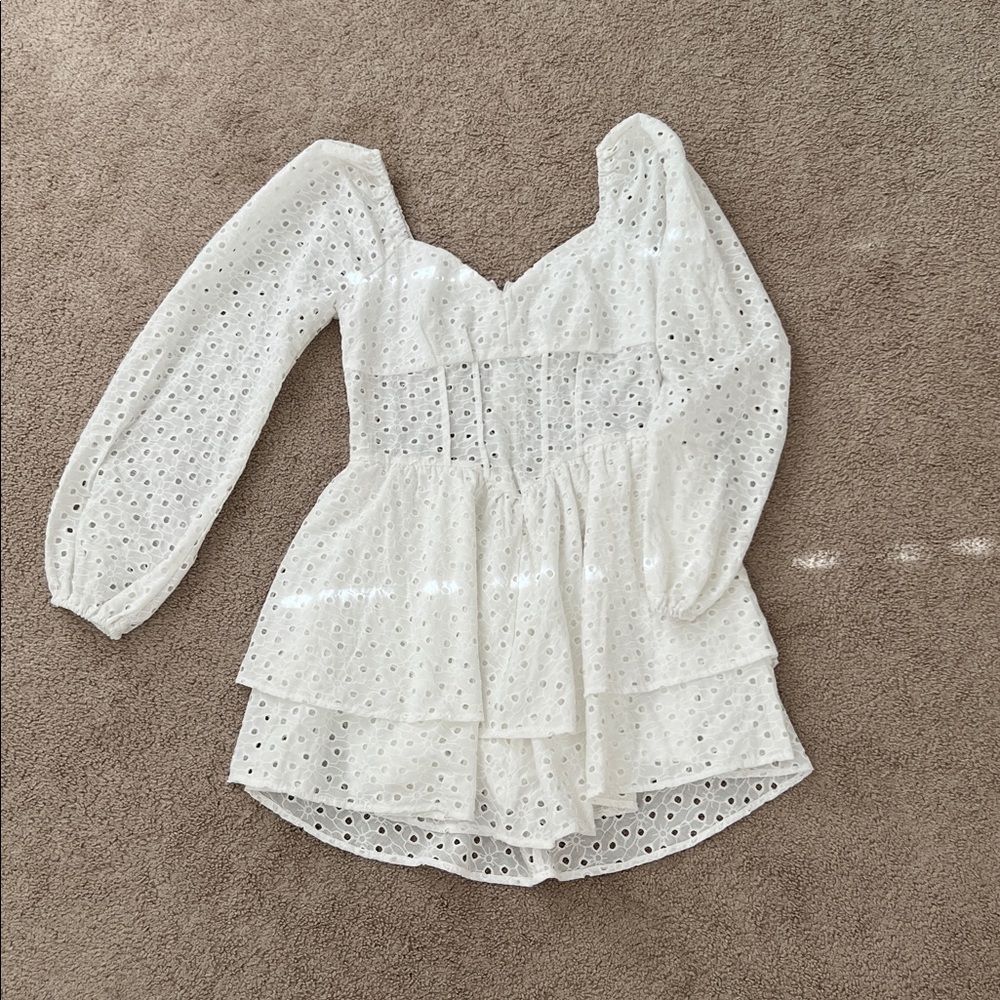 White Eyelet Lace Dress